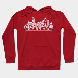 Boston Baseball Team All Time Legends, Boston City Skyline Hoodie